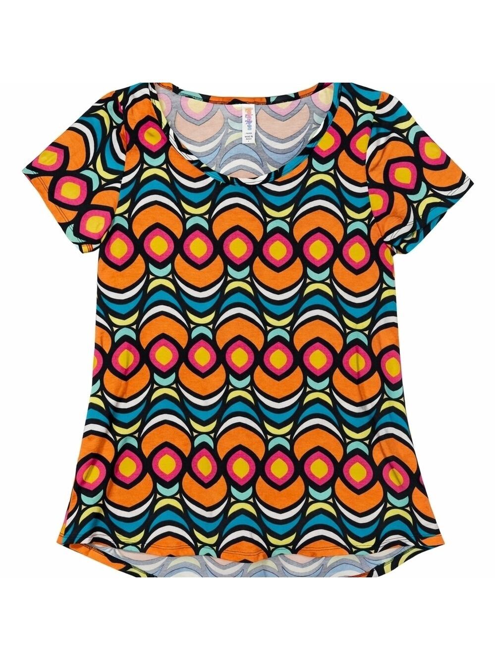 NWT LuLaRoe Classic Tee Retro Geometric Print Size Small